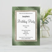 ELEGANT METALLIC GREEN BRONZE PATROON BIRTHDAG 2 KAART (Staand voorkant)