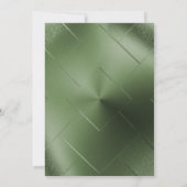 ELEGANT METALLIC GREEN BRONZE PATROON BIRTHDAG 2 KAART (Achterkant)