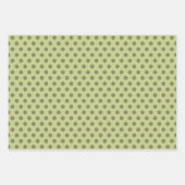 Elegant Metallic Green Folie Polka Dots Kerstmis Inpakpapier Vel (Voorkant 3)