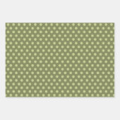 Elegant Metallic Green Folie Polka Dots Kerstmis Inpakpapier Vel (Voorkant 2)