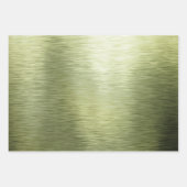 Elegant Metallic Green Folie Polka Dots Kerstmis Inpakpapier Vel (Voorkant)