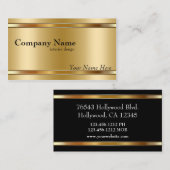 Elegant Metallic look Gold op Gold Visitekaartje (Voorkant / Achterkant)