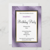 ELEGANT METALLIC PAARS GOLD PATTERN BIRTHDAY KAART (Voorkant)