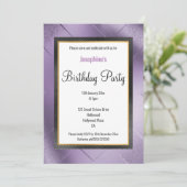 ELEGANT METALLIC PAARS GOLD PATTERN BIRTHDAY KAART (Staand voorkant)