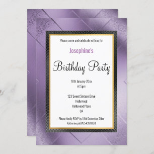 ELEGANT METALLIC PAARS GOLD PATTERN BIRTHDAY KAART
