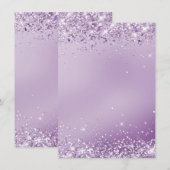 Elegant metallic paarse blanco briefkaart 4.5 "x6. (Voorkant / Achterkant)