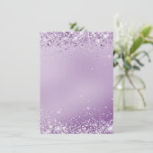 Elegant metallic paarse blanco briefkaart 4.5 "x6. (Staand voorkant)