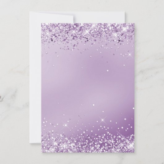 Elegant metallic paarse blanco briefkaart 4.5 "x6. (Voorkant)