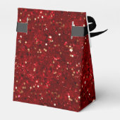 Elegant Metallic Rood & Goud Confetti Bedankdoosjes (Achterkant)