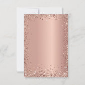 Elegant Metallic Roos Gouden Glitter 21e Verjaarda Kaart (Achterkant)