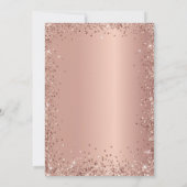 Elegant Metallic Roos Gouden Glitter 30e Verjaarda Kaart (Achterkant)