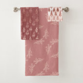 Elegant Metallic Roos Gouden Glitter Roze Kerst Bad Handdoek (Insitu)