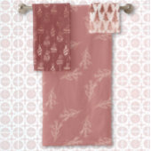 Elegant Metallic Roos Gouden Glitter Roze Kerst Bad Handdoek