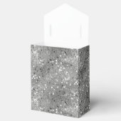 Elegant Metallic Silver Confetti Bedankdoosjes (Geopend)