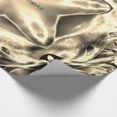 Elegant Metallic Silver Gold Kijk kerstster Cadeaupapier (Hoek)