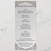 Elegant Metallic Silver Wedding Programmakaart (Achterkant)