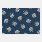 Elegant Metallic Sneeuwvlok Wrapping Papier Inpakpapier Vel (Voorkant 2)