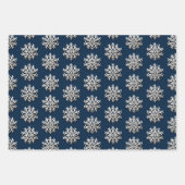 Elegant Metallic Sneeuwvlok Wrapping Papier Inpakpapier Vel (Voorkant)