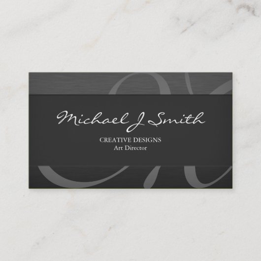 Elegant Metallic Visitekaartje (Voorkant)