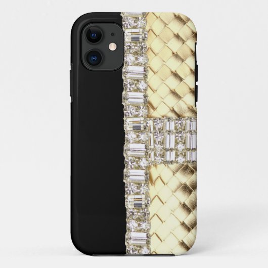 Elegant Metallic Weave & Rhinestone IPhone 5 Hoesj Case-Mate iPhone Case (Achterkant)