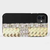 Elegant Metallic Weave & Rhinestone IPhone 5 Hoesj Case-Mate iPhone Case (Achterkant (horizontaal))