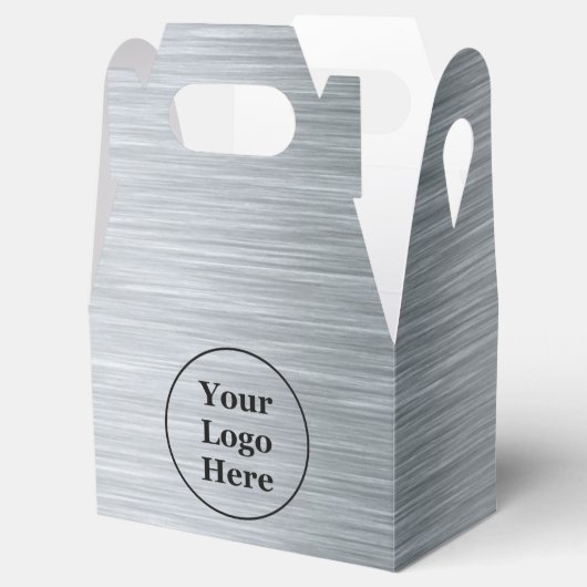 Elegant metallic zilver bedankdoosjes (Geopend)