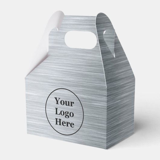 Elegant metallic zilver bedankdoosjes (Voorkant Zijde)