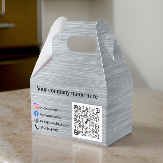 Elegant metallic zilver bedankdoosjes