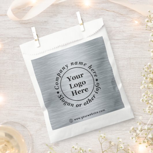 Elegant metallic zilver bedankzakje (Geknipt)