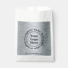 Elegant metallic zilver bedankzakje