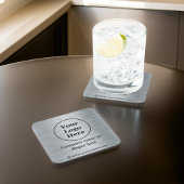 Elegant metallic zilver bier onderzetter