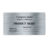 Elegant metallic zilver etiket (Voorkant)