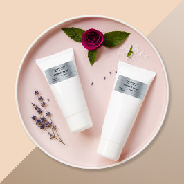 Elegant metallic zilver etiket