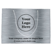 Elegant metallic zilver groot cadeauzakje (Achterkant)