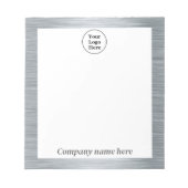 Elegant metallic zilver Notitieblok (Voorkant)