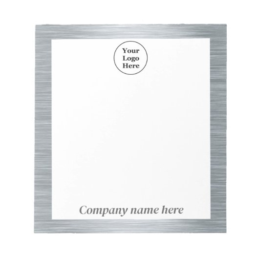 Elegant metallic zilver Notitieblok (Voorkant)