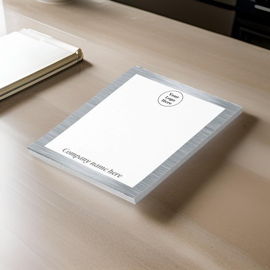 Elegant metallic zilver Notitieblok