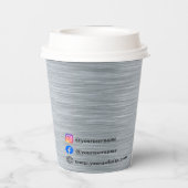 Elegant metallic zilver papieren bekers (Achterkant)