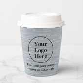 Elegant metallic zilver papieren bekers (Voorkant)