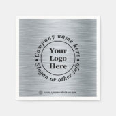 Elegant metallic zilver servet (Voorkant)