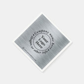 Elegant metallic zilver servet (Hoek)