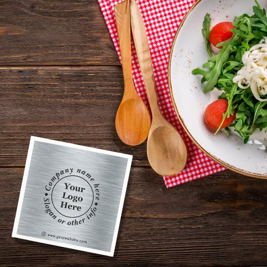 Elegant metallic zilver servet