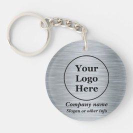 Elegant metallic zilver sleutelhanger