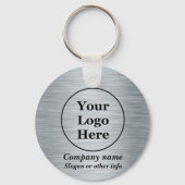 Elegant metallic zilver sleutelhanger (Voorkant)