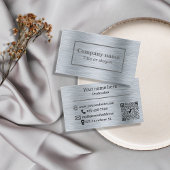 Elegant metallic zilver Visitekaartje