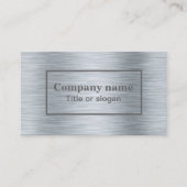 Elegant metallic zilver Visitekaartje (Voorkant)