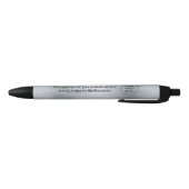 Elegant metallic zilver zwarte inkt pen (Bodem)