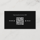 Elegant metallisch fotografie-Visitekaartjes Visitekaartje (Achterkant)
