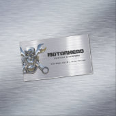 Elegant Metalwork Skull en WFrench Magnetisch Visitekaartje (Voorbeeld)