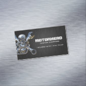 Elegant Metalwork Skull en WFrench Magnetisch Visitekaartje (Voorbeeld)